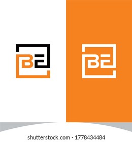 B E Initial Logo Design Vector Illustration