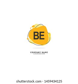 B E Initial logo template vector