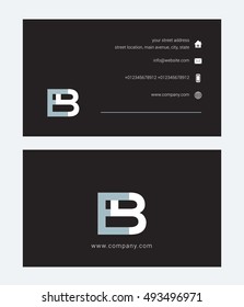 B & E Letter logo, with Business card template
