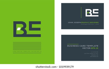 B E, B & E Letters joint logo icon with business card vector template.
