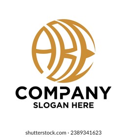 a b e logo in circle shape