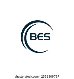 B E S design. Carta BES branca. Design do logotipo da letra BES, B E S. Logotipo da letra B E S 