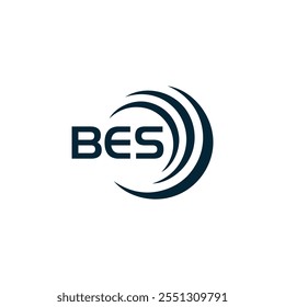 B E S design. Carta BES branca. Design do logotipo da letra BES, B E S. Logotipo da letra B E S 