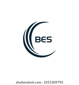 B E S design. Carta BES branca. Design do logotipo da letra BES, B E S. Logotipo da letra B E S 