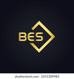 B E S design. Carta BES branca. Design do logotipo da letra BES, B E S. Logotipo da letra B E S 