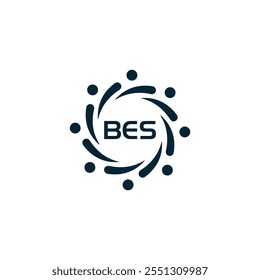 B E S design. White BES letter. BES, B E S letter logo design. B E S letter logo 