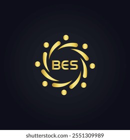 B E S design. Carta BES branca. Design do logotipo da letra BES, B E S. Logotipo da letra B E S 