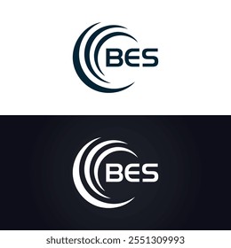 B E S design. White BES letter. BES, B E S letter logo design. B E S letter logo 