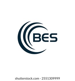 B E S design. Carta BES branca. Design do logotipo da letra BES, B E S. Logotipo da letra B E S 