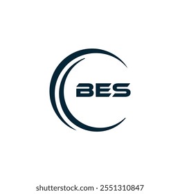 B E S design. Carta BES branca. Design do logotipo da letra BES, B E S. Logotipo da letra B E S 