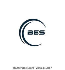 B E S design. Carta BES branca. Design do logotipo da letra BES, B E S. Logotipo da letra B E S 