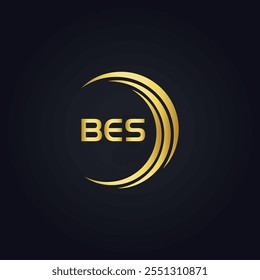 B E S design. Carta BES branca. Design do logotipo da letra BES, B E S. Logotipo da letra B E S 