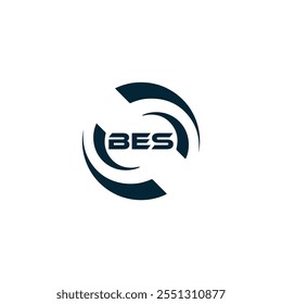 B E S design. Carta BES branca. Design do logotipo da letra BES, B E S. Logotipo da letra B E S 