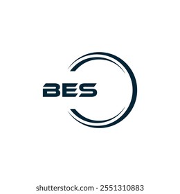 B E S design. White BES letter. BES, B E S letter logo design. B E S letter logo 