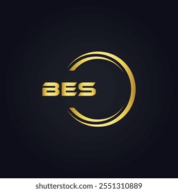 B E S design. Carta BES branca. Design do logotipo da letra BES, B E S. Logotipo da letra B E S 