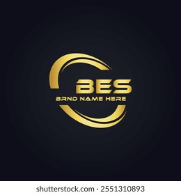 B E S design. Carta BES branca. Design do logotipo da letra BES, B E S. Logotipo da letra B E S 