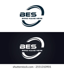 B E S design. White BES letter. BES, B E S letter logo design. B E S letter logo 