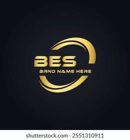 B E S design. Carta BES branca. Design do logotipo da letra BES, B E S. Logotipo da letra B E S 