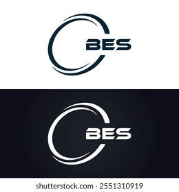 B E S design. White BES letter. BES, B E S letter logo design. B E S letter logo 