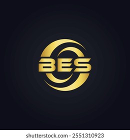 B E S design. Carta BES branca. Design do logotipo da letra BES, B E S. Logotipo da letra B E S 