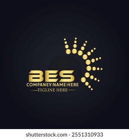 B E S design. Carta BES branca. Design do logotipo da letra BES, B E S. Logotipo da letra B E S 