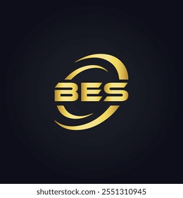 B E S design. Carta BES branca. Design do logotipo da letra BES, B E S. Logotipo da letra B E S 