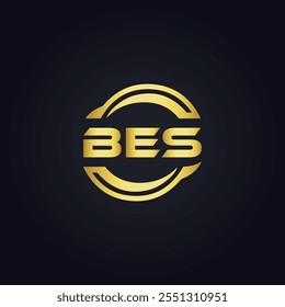 B E S design. Carta BES branca. Design do logotipo da letra BES, B E S. Logotipo da letra B E S 