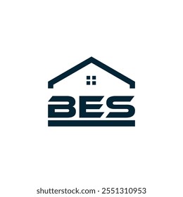 B E S design. Carta BES branca. Design do logotipo da letra BES, B E S. Logotipo da letra B E S 