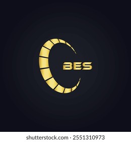 B E S design. Carta BES branca. Design do logotipo da letra BES, B E S. Logotipo da letra B E S 