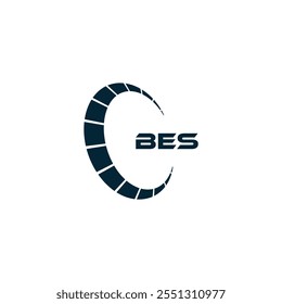 B E S design. Carta BES branca. Design do logotipo da letra BES, B E S. Logotipo da letra B E S 