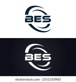 B E S design. White BES letter. BES, B E S letter logo design. B E S letter logo 