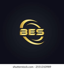 B E S design. Carta BES branca. Design do logotipo da letra BES, B E S. Logotipo da letra B E S 