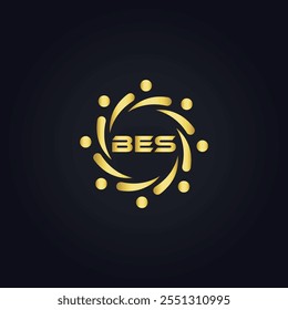 B E S design. Carta BES branca. Design do logotipo da letra BES, B E S. Logotipo da letra B E S 