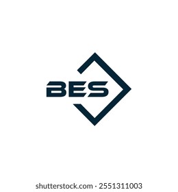 B E S design. White BES letter. BES, B E S letter logo design. B E S letter logo 