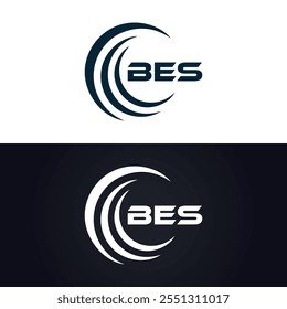 B E S design. White BES letter. BES, B E S letter logo design. B E S letter logo 