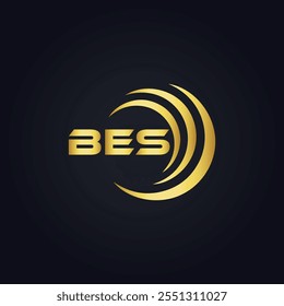 B E S design. Carta BES branca. Design do logotipo da letra BES, B E S. Logotipo da letra B E S 