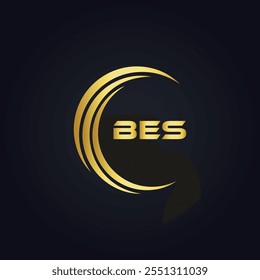 B E S design. Carta BES branca. Design do logotipo da letra BES, B E S. Logotipo da letra B E S 