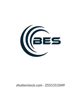 B E S design. Carta BES branca. Design do logotipo da letra BES, B E S. Logotipo da letra B E S 