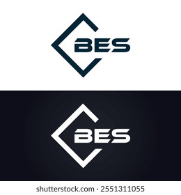 B E S design. White BES letter. BES, B E S letter logo design. B E S letter logo 