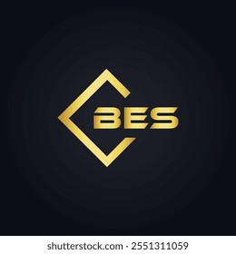 B E S design. Carta BES branca. Design do logotipo da letra BES, B E S. Logotipo da letra B E S 