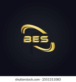 B E S design. Carta BES branca. Design do logotipo da letra BES, B E S. Logotipo da letra B E S 