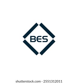 B E S design. Carta BES branca. Design do logotipo da letra BES, B E S. Logotipo da letra B E S 