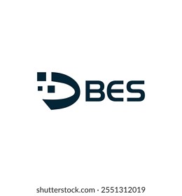 B E S design. Carta BES branca. Design do logotipo da letra BES, B E S. Logotipo da letra B E S 