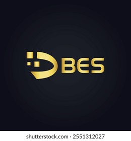 B E S design. Carta BES branca. Design do logotipo da letra BES, B E S. Logotipo da letra B E S 