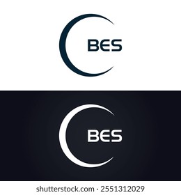 B E S design. White BES letter. BES, B E S letter logo design. B E S letter logo 