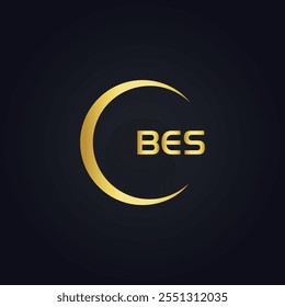 B E S design. Carta BES branca. Design do logotipo da letra BES, B E S. Logotipo da letra B E S 