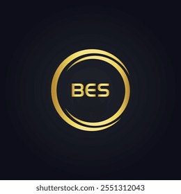 B E S design. Carta BES branca. Design do logotipo da letra BES, B E S. Logotipo da letra B E S 