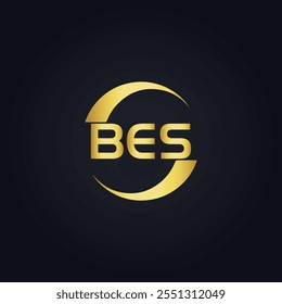 B E S design. Carta BES branca. Design do logotipo da letra BES, B E S. Logotipo da letra B E S 