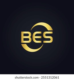 B E S design. Carta BES branca. Design do logotipo da letra BES, B E S. Logotipo da letra B E S 