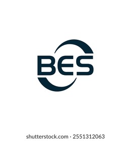 B E S design. Carta BES branca. Design do logotipo da letra BES, B E S. Logotipo da letra B E S 